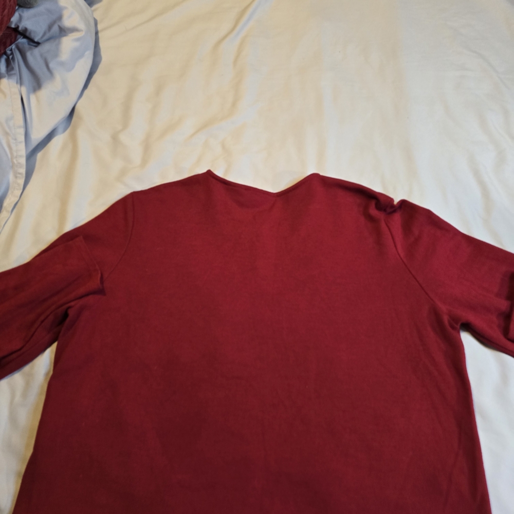 Worthington Knits Red Embroidered Button Front Cardigan XL - Picture 7 of 7